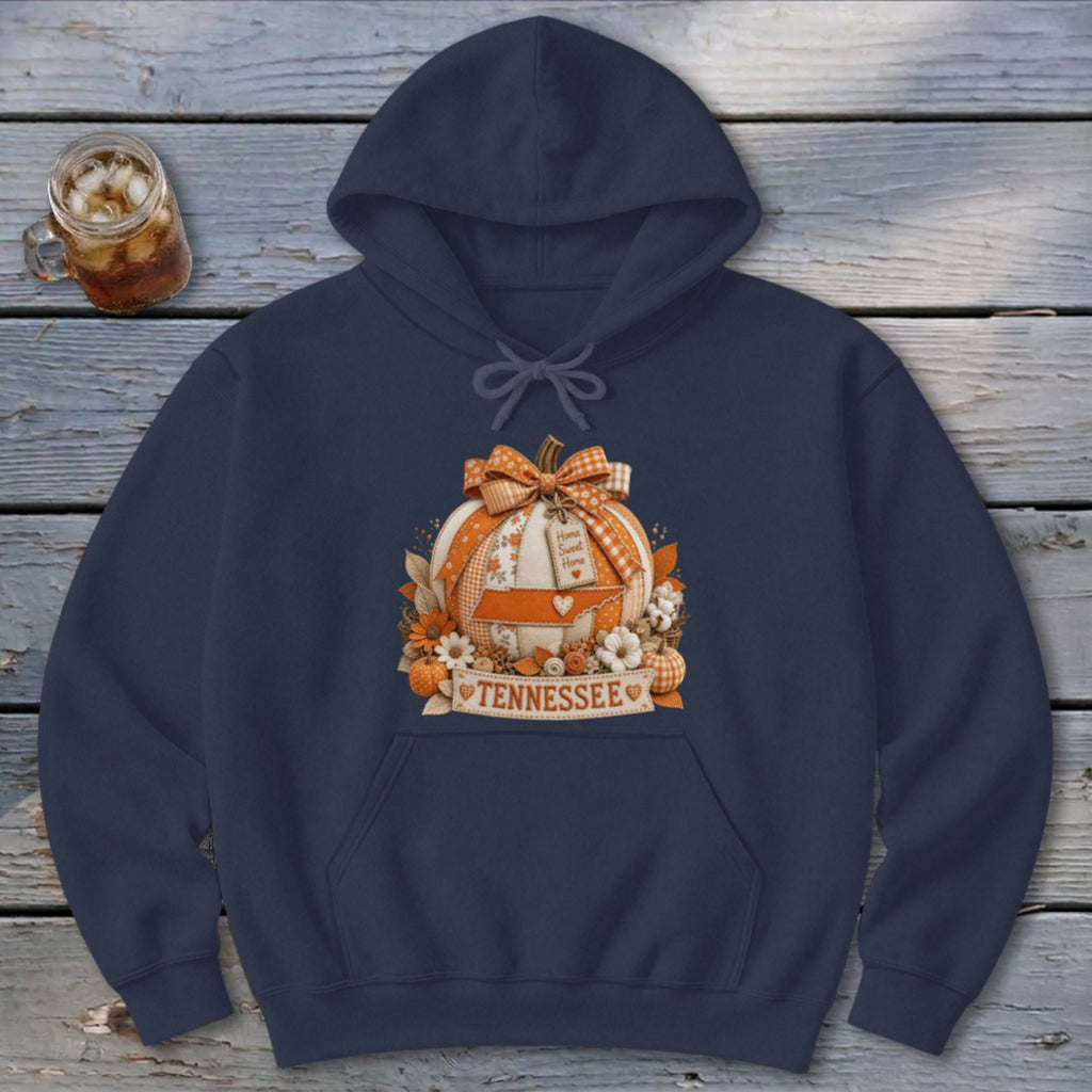 Tennessee Faux Patchwork Pumpkin Hoodie