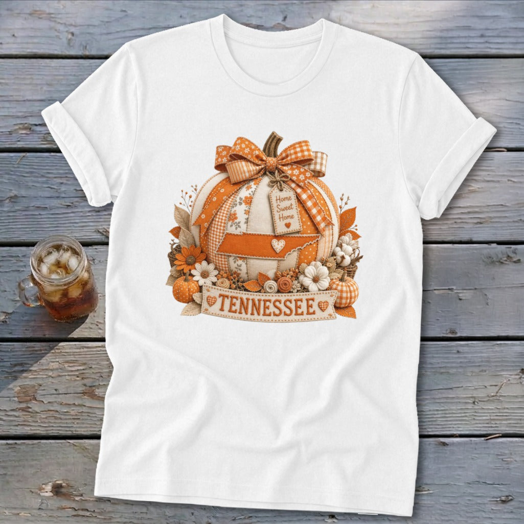 Tennessee Faux Patchwork Pumpkin Softstyle Tee