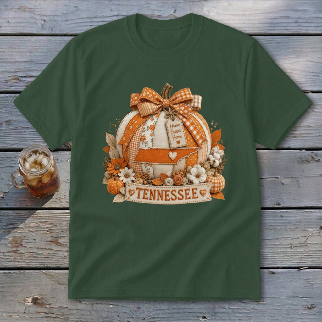 Tennessee Faux Patchwork Pumpkin Youth Tee