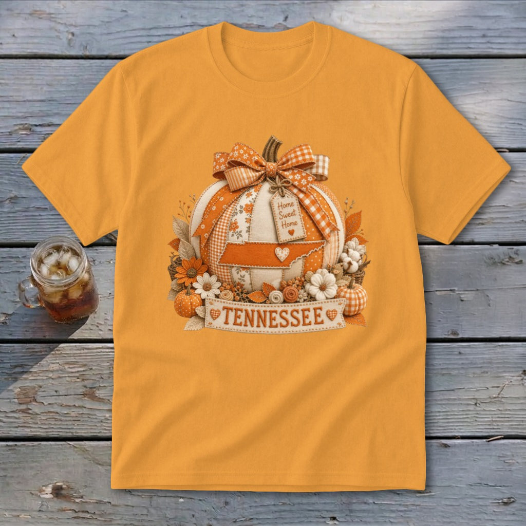 Tennessee Faux Patchwork Pumpkin Youth Tee