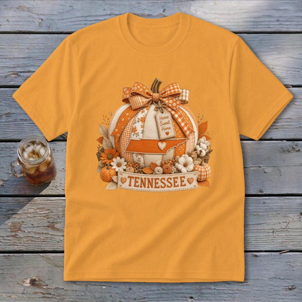 Tennessee Faux Patchwork Pumpkin Youth Tee