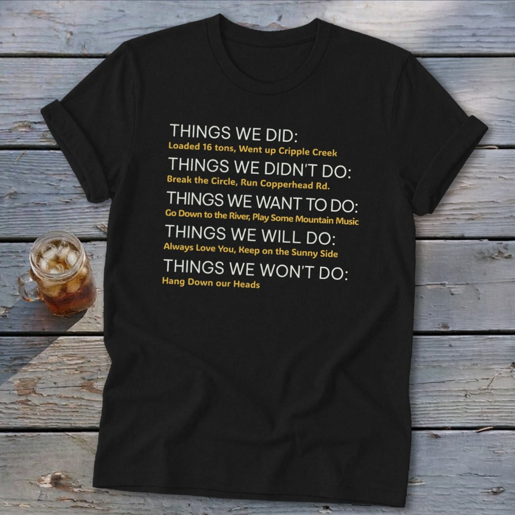 Things We Do Appalachia Style Softstyle Tee