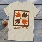 Turkey Track Faux Quilt Block Softstyle Tee