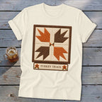 Turkey Track Faux Quilt Block Softstyle Tee
