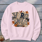Virginia Faux Chenille Fall Patch Sweatshirt