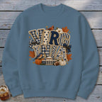 Virginia Faux Chenille Fall Patch Sweatshirt