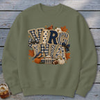 Virginia Faux Chenille Fall Patch Sweatshirt