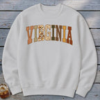 Virginia Faux Embroidery Letters Sweatshirt