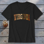 Virginia Faux Embroidery Letters V-neck