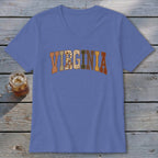 Virginia Faux Embroidery Letters V-neck