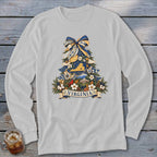 Virginia Faux Patchwork Christmas Tree Long Sleeve Tee
