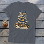 Virginia Faux Patchwork Christmas Tree Softstyle Tee