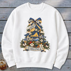 Virginia Faux Patchwork Christmas Tree Sweatshirt
