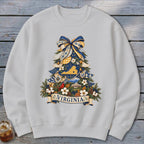 Virginia Faux Patchwork Christmas Tree Sweatshirt