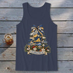Virginia Faux Patchwork Christmas Tree Tank Top