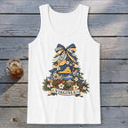Virginia Faux Patchwork Christmas Tree Tank Top
