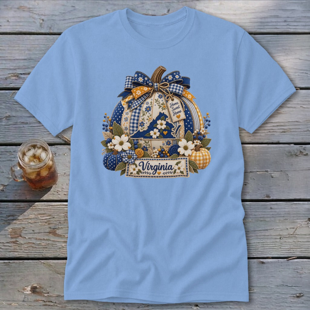 Virginia Faux Patchwork Pumpkin Classic Tee