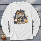 Virginia Faux Patchwork Pumpkin Long Sleeve Tee