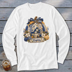 Virginia Faux Patchwork Pumpkin Long Sleeve Tee