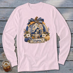 Virginia Faux Patchwork Pumpkin Long Sleeve Tee