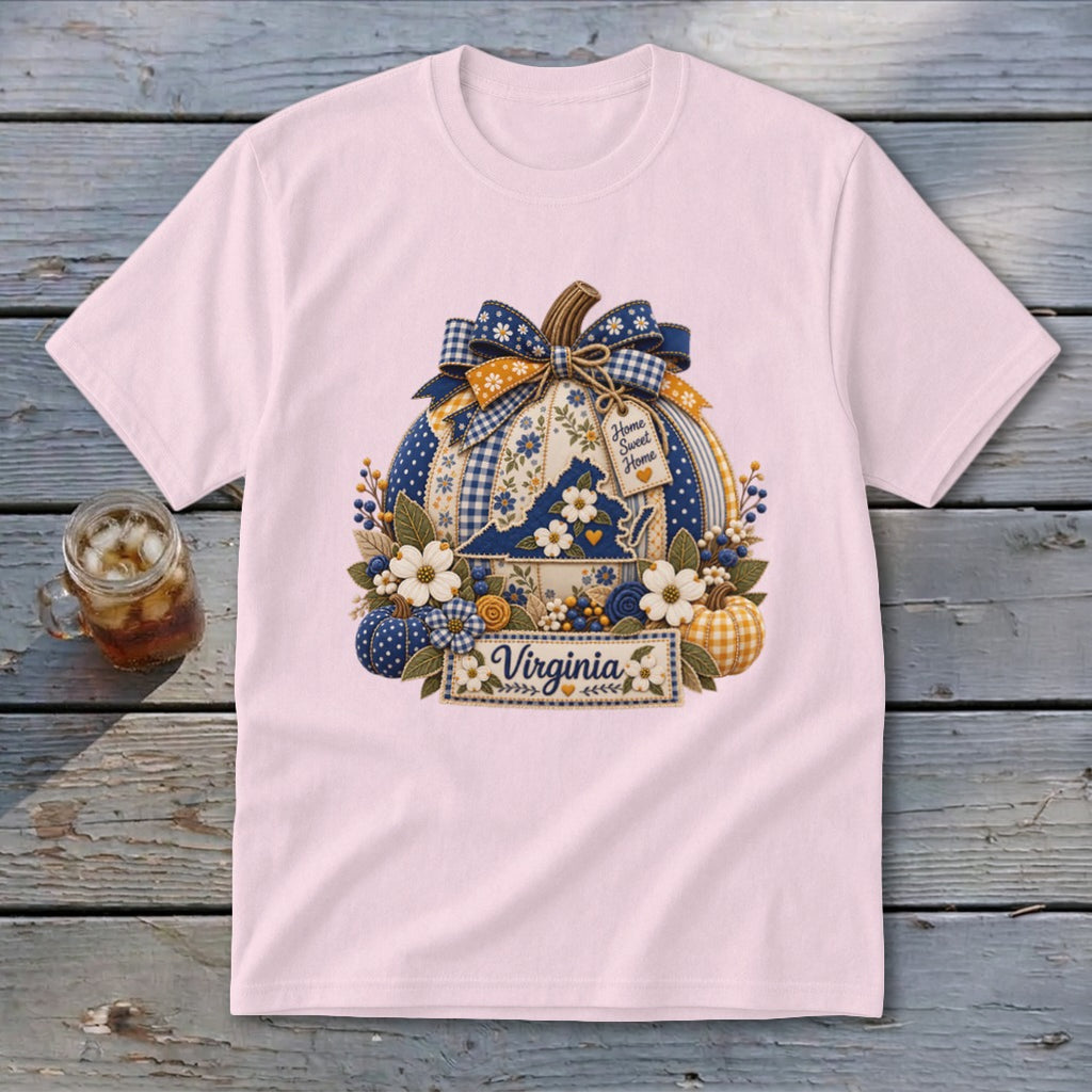 Virginia Faux Patchwork Pumpkin Youth Tee