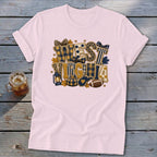 West Virginia Faux Chenille Fall Patch Softstyle Tee