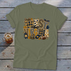 West Virginia Faux Chenille Fall Patch Softstyle Tee