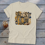 West Virginia Faux Chenille Fall Patch Softstyle Tee