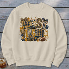 West Virginia Faux Chenille Fall Patch Sweatshirt