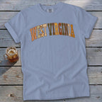 West Virginia Faux Embroidery Letters Signature Tee