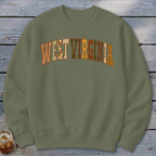 West Virginia Faux Embroidery Letters Sweatshirt