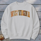 West Virginia Faux Embroidery Letters Sweatshirt