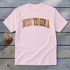 West Virginia Faux Embroidery Letters Youth Tee
