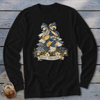 West Virginia Faux Patchwork Christmas Tree Long Sleeve Tee