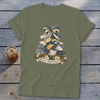 West Virginia Faux Patchwork Christmas Tree Softstyle Tee