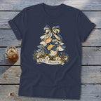 West Virginia Faux Patchwork Christmas Tree Softstyle Tee
