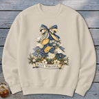 West Virginia Faux Patchwork Christmas Tree Sweatshirt