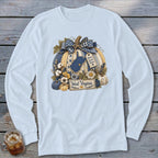 West Virginia Faux Patchwork Pumpkin Long Sleeve Tee