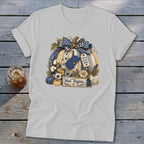 West Virginia Faux Patchwork Pumpkin Softstyle Tee