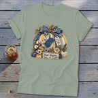 West Virginia Faux Patchwork Pumpkin Softstyle Tee