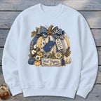 West Virginia Faux Patchwork Pumpkin Sweatshirt