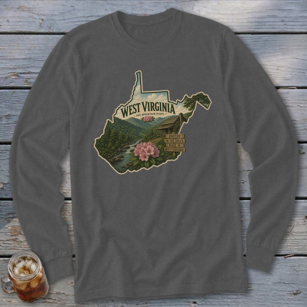 West Virginia Homeplace Scene Long Sleeve Tee