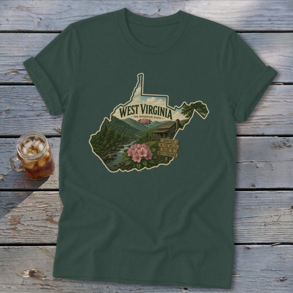 West Virginia Homeplace Scene Softstyle Tee