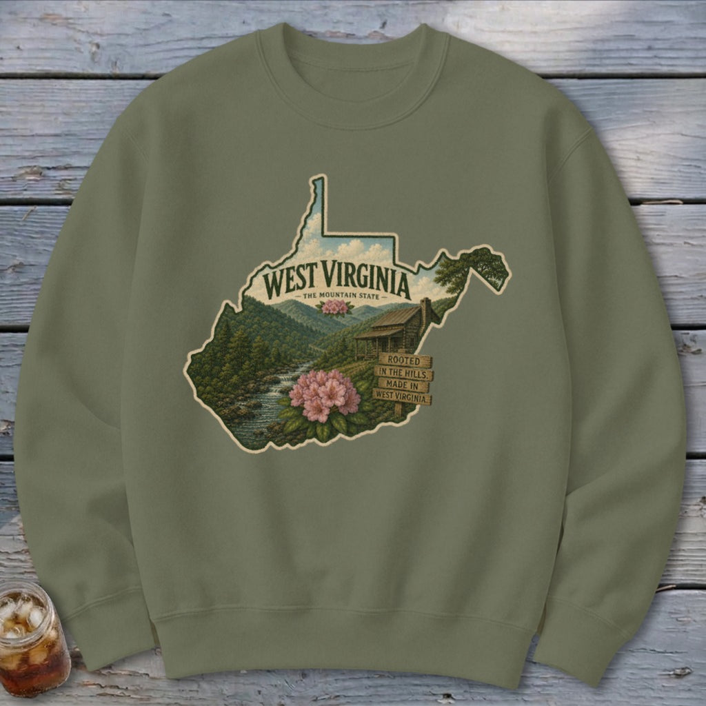 West Virginia Homeplace Scene Sweatshirt