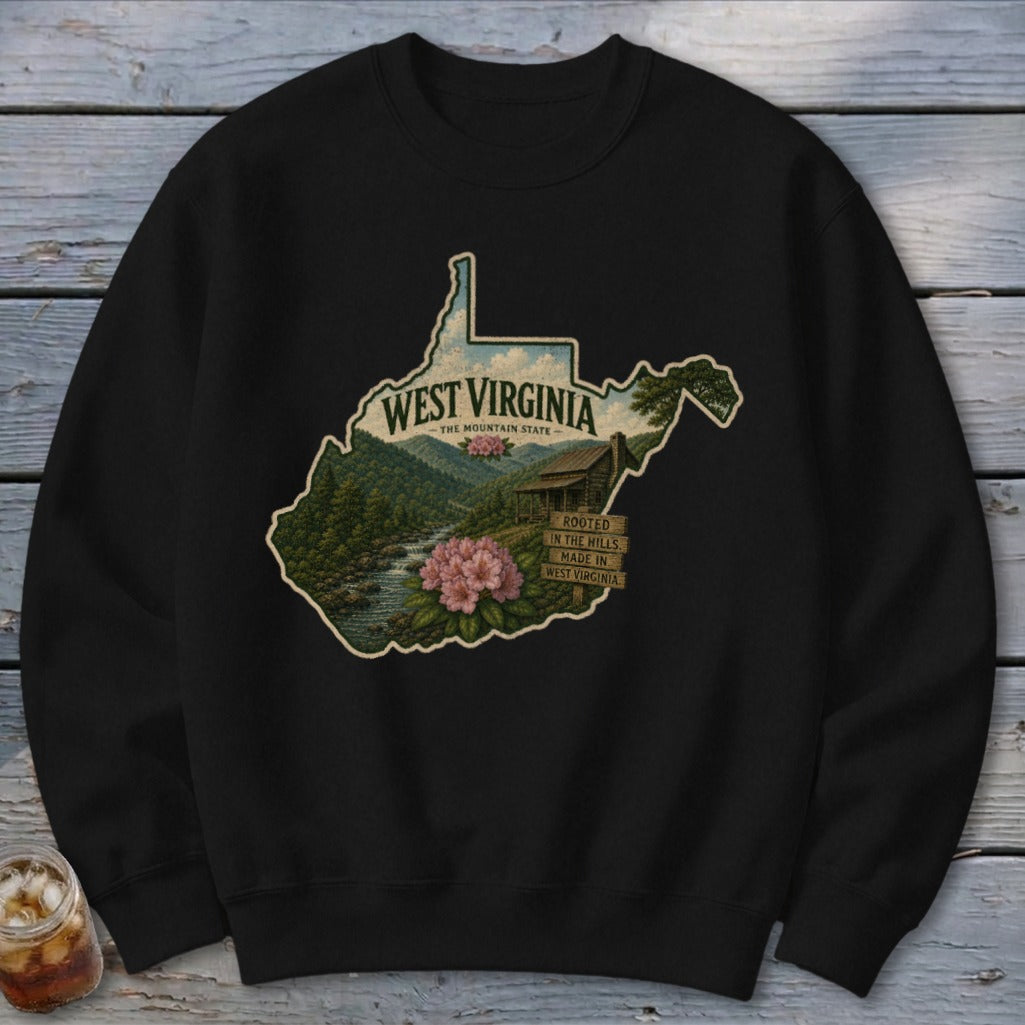 West Virginia Homeplace Scene Sweatshirt