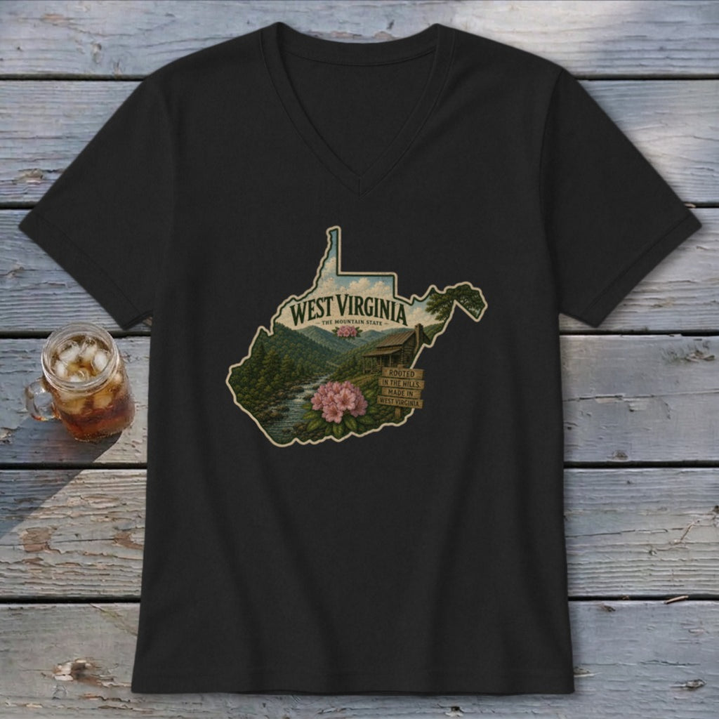 West Virginia Homeplace Scene V-neck