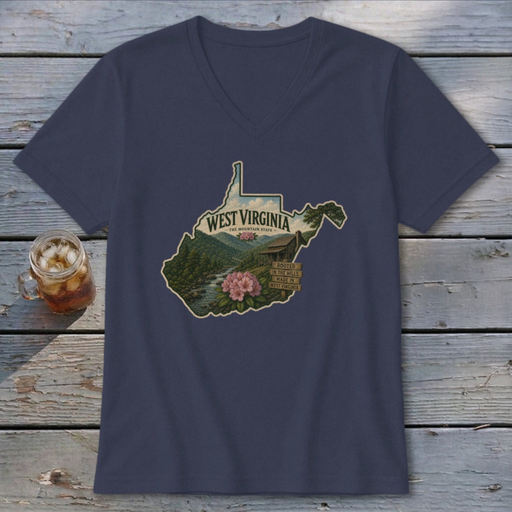 West Virginia Homeplace Scene V-neck