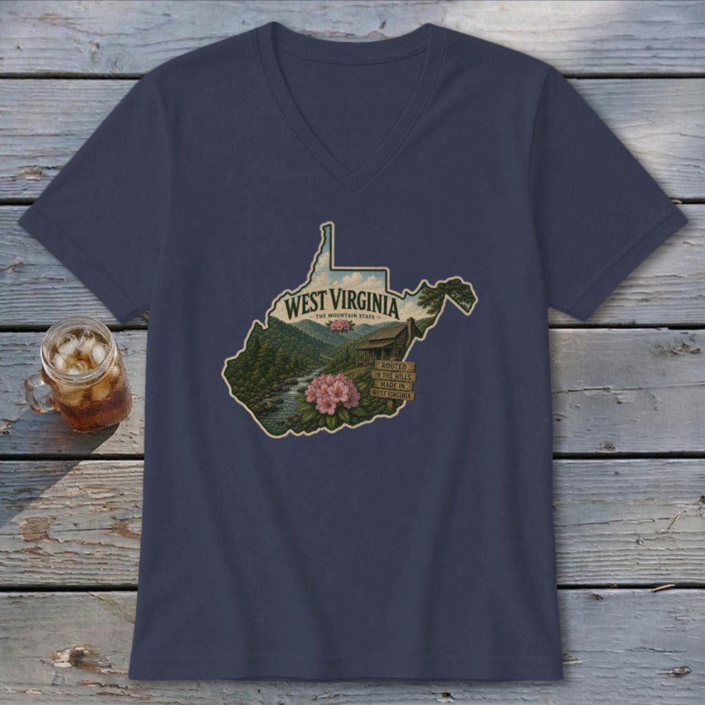 West Virginia Homeplace Scene V-neck