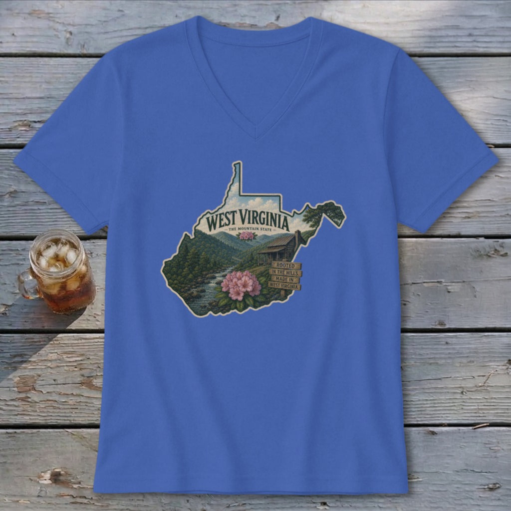West Virginia Homeplace Scene V-neck