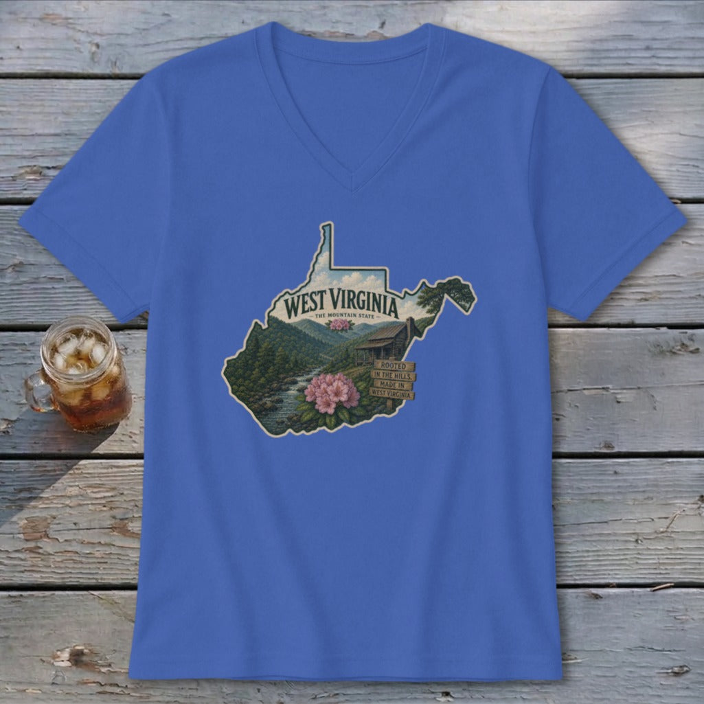 West Virginia Homeplace Scene V-neck